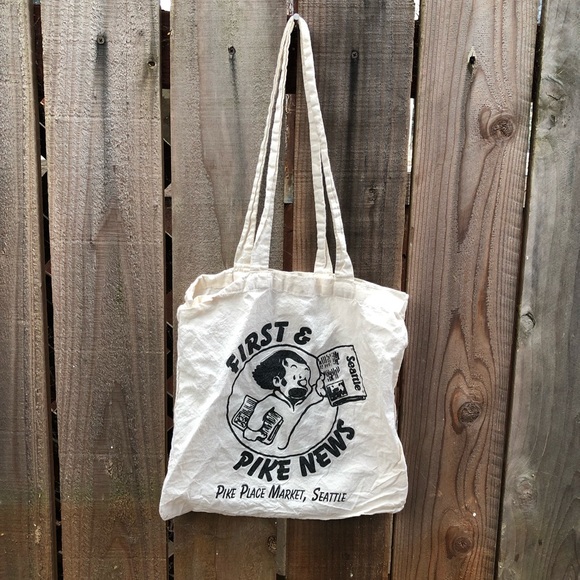 Vintage Handbags - Vintage Pike's Place Reading Seattle Tote Bag Vintage Handbags - Vintage Pike's Place Reading Seattle Tote Bag